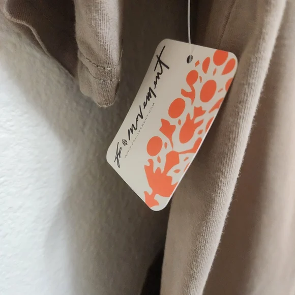 Free People FP Movement Women's Hot Shot Tee Romper Tan Jumpsuit Mocha Latte - Picture 11 of 16